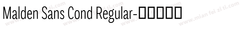 Malden Sans Cond Regular字体转换